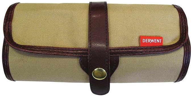 Derwent Canvas Pencil Wrap (30 Pencil Plus Accessory Storage Capacity, Unrolls Flat for Easy Access, Press-Stud for Security)