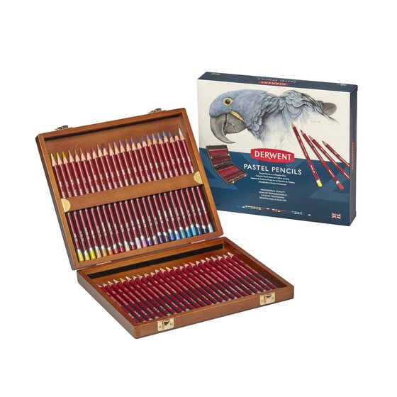 Derwent Pastel 48 Pencils Wooden Box