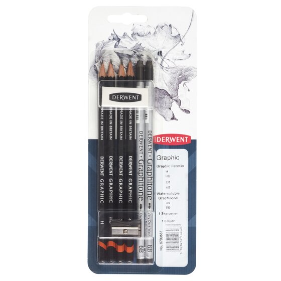 Derwent Graphic Pencils Mixed Media 8 Blister Set