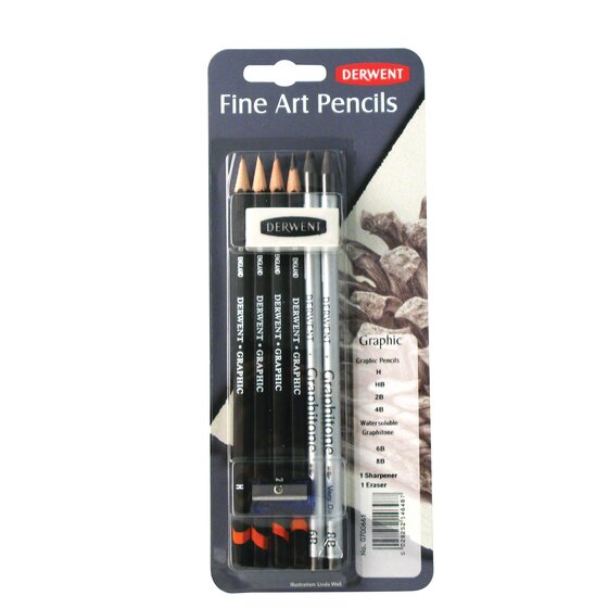 Derwent Graphic Pencils Mixed Media 8 Blister Set