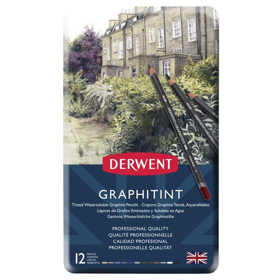 Derwent Graphitint Pencils 12 Tin