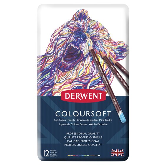 Derwent Coloursoft Pencils 12 Tin