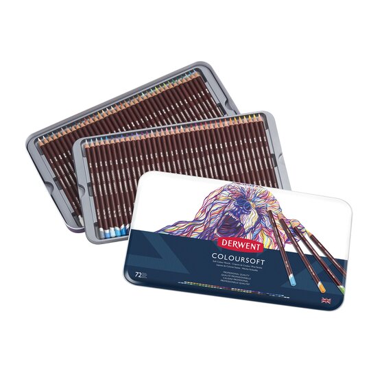 Derwent Coloursoft Pencils 72 Tin