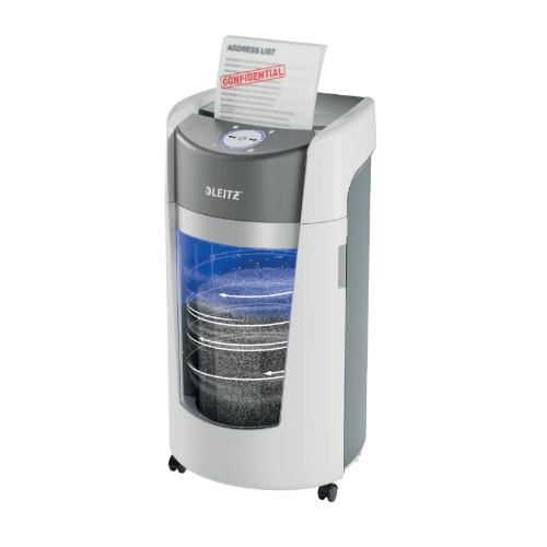 Leitz IQ OptiMax Office Cross Cut Paper Shredder, 15 Sheet Capacity, 35L Bin