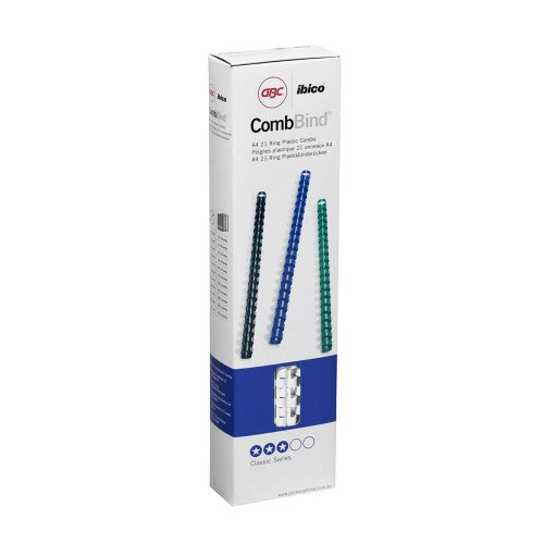 GBC Plastic Binding Combs 21R 6.0mm with 25 Sheet Capacity, White (Box of 100)
