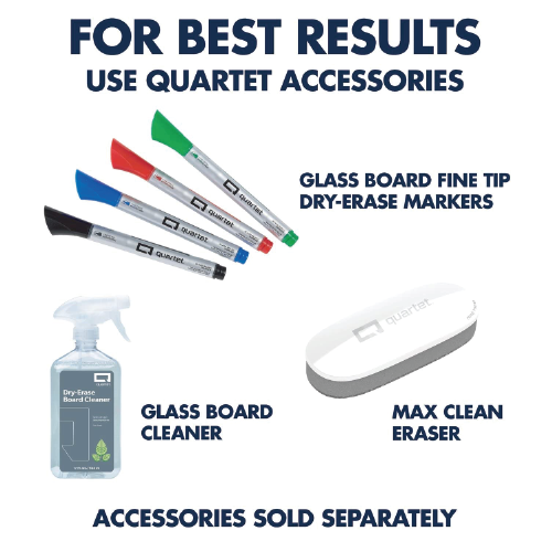 Quartet® Glass Desktop Dry-Erase Easel, 9