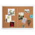 Quartet White Frame Cork Bulletin Board, 23 x 17 inches