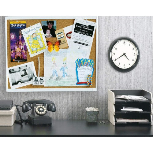 Quartet White Frame Cork Bulletin Board, 23 x 17 inches