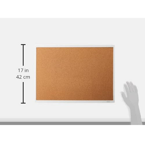 Quartet White Frame Cork Bulletin Board, 23 x 17 inches