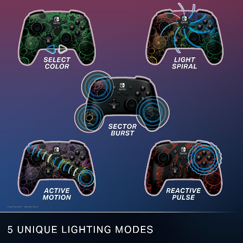 PowerA Enhanced Wireless Controller for Nintendo Switch with Lumectra - Galactic Vortex