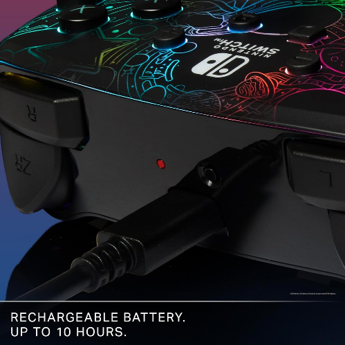 PowerA Enhanced Wireless Controller for Nintendo Switch with Lumectra - Galactic Vortex
