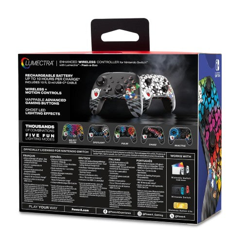 PowerA Enhanced Wireless Controller for Nintendo Switch with Lumectra - Mario Peek-A-Boo