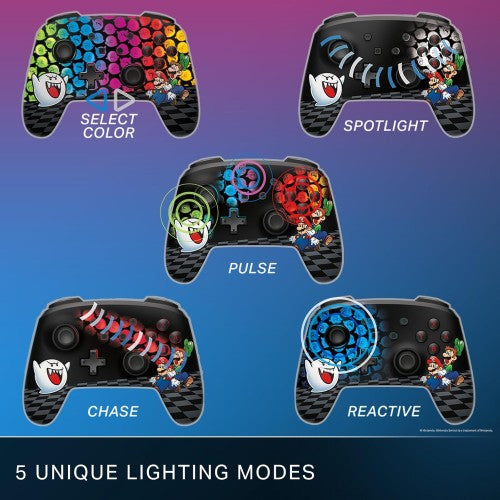 PowerA Enhanced Wireless Controller for Nintendo Switch with Lumectra - Mario Peek-A-Boo