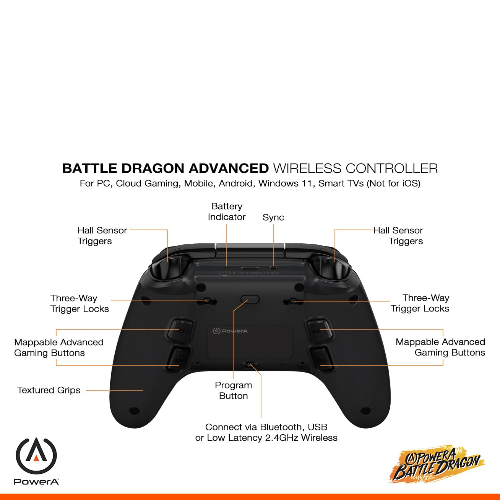 PowerA Battle Dragon™ Advanced Wireless Controller for PC & Cloud Gaming (Not for iOS)
