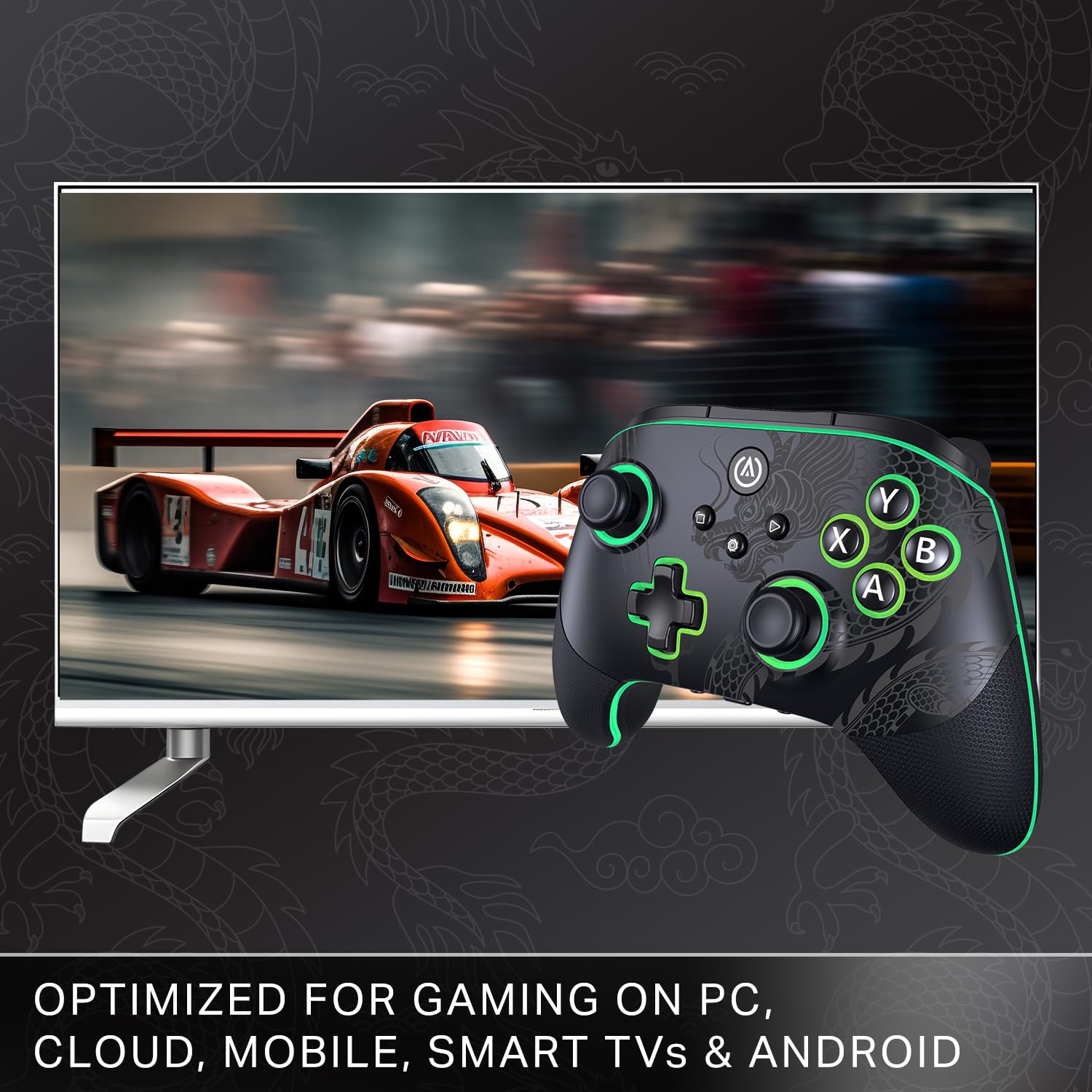 PowerA Battle Dragon™ Pro Wireless Controller with Lumectra for PC & Cloud Gaming (Not for iOS)