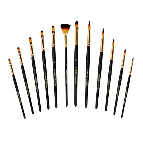 Derwent Academy Taklon Small Brush Set Cylinder (Pack of 12)