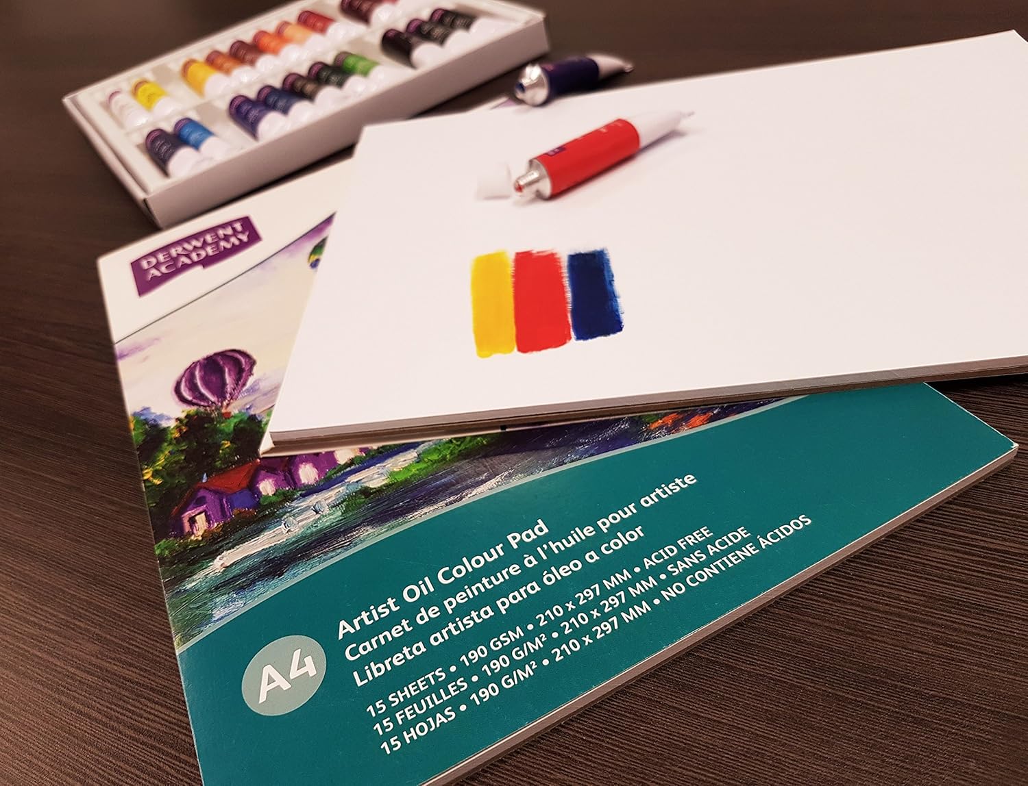 Derwent Academy Oil Pad 15 Sheets, 190 GSM (A3 Landscape)