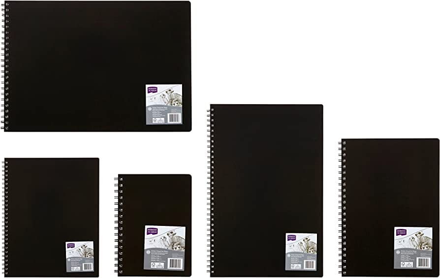 Derwent Academy Visual Art Diary Paper Acrylic Sketch Book 120 Pages, 110 GSM (A5 Portrait)