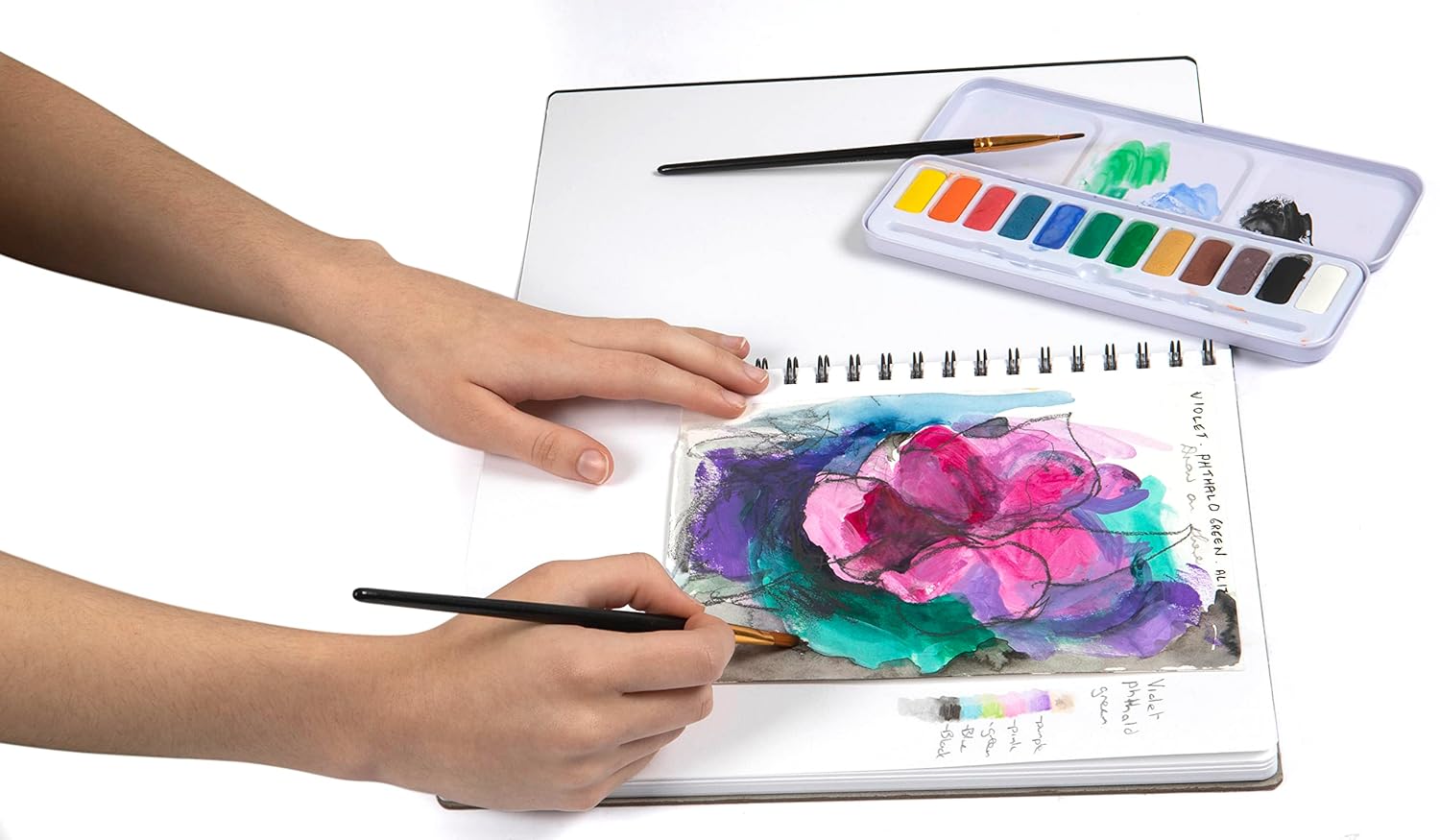 Derwent Academy Visual Art Diary Sketch Book 120 Pages, 110 GSM (A4 Portrait)