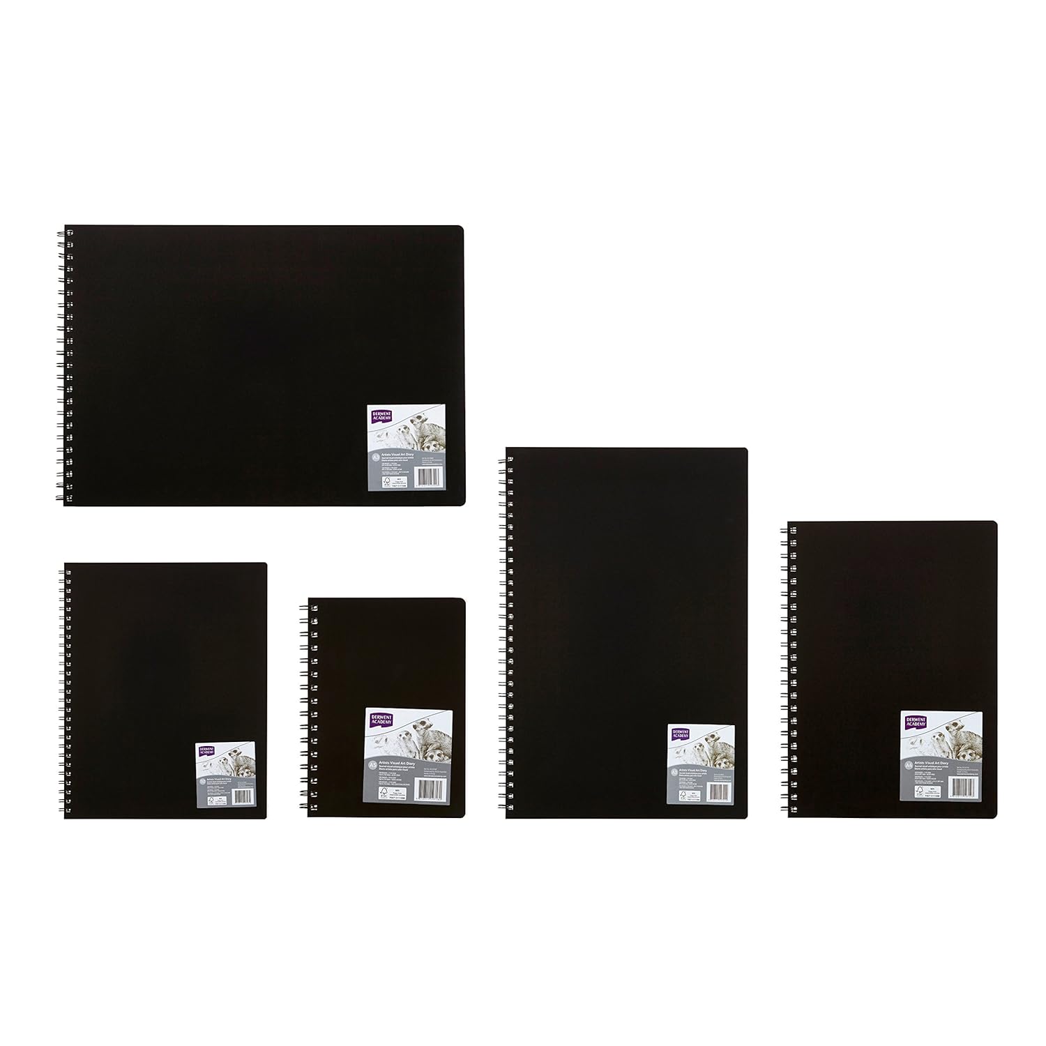 Derwent Academy Visual Art Diary Sketch Book 120 Pages, 110 GSM (A3 Portrait)
