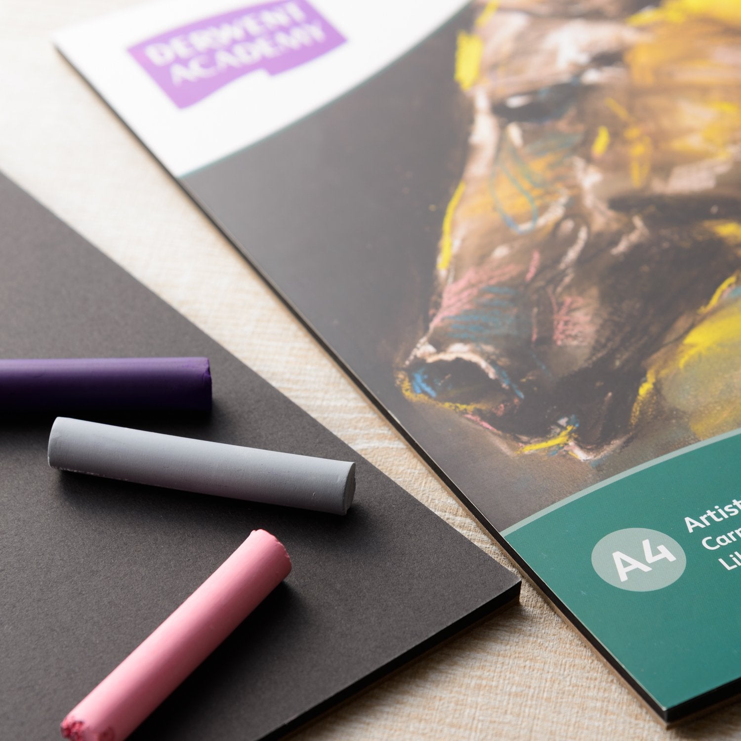 Derwent Academy Black Paper Pad 20 Sheets, 140 GSM (A4 Portrait)