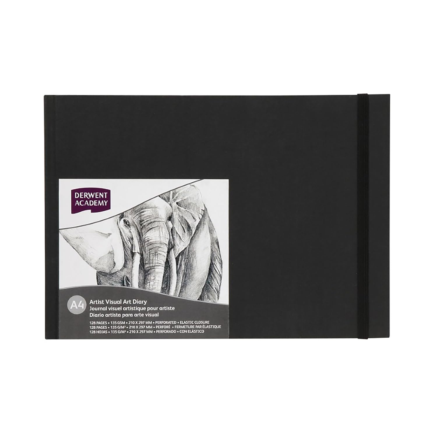 Derwent Academy Visual Art Diary 128 Pages, 135 GSM (A4 Landscape)