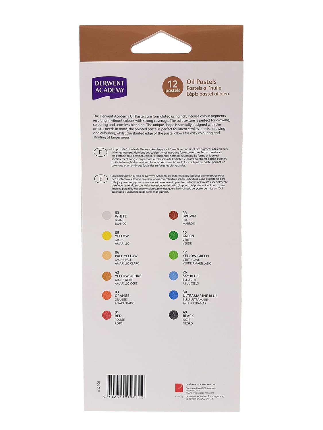 Derwent Academy Oil Pastels (Set of 12)
