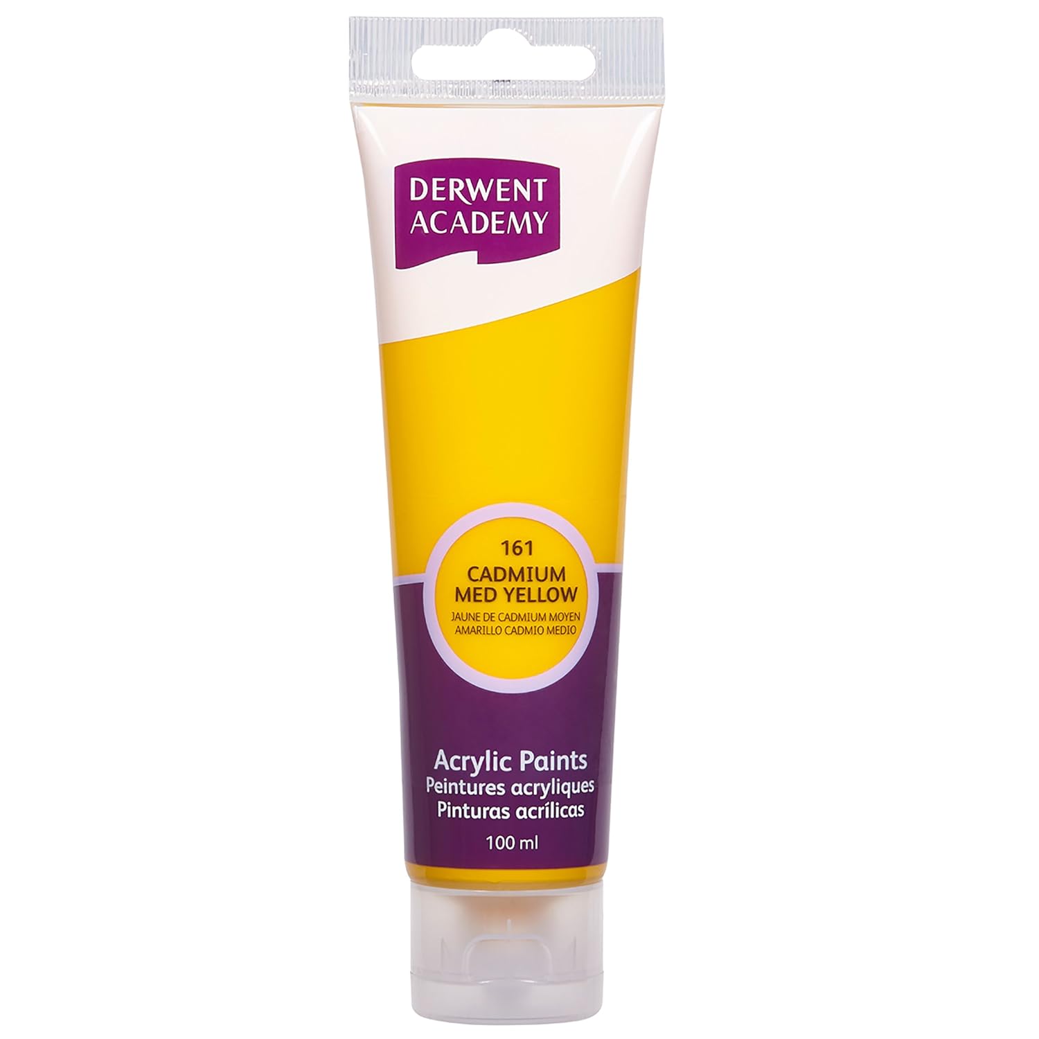 Derwent Academy Acrylic Paints Cardmium Medium Yellow Large 100ml