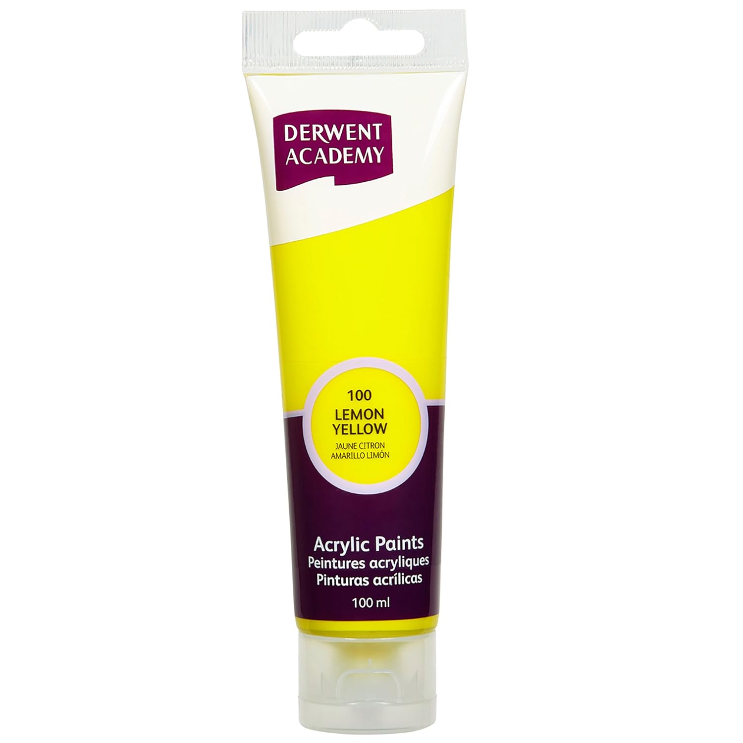 Derwent Academy Acrylic Paints Lemon Yellow Large 100ml