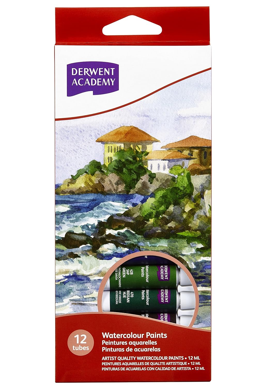 Derwent Academy Watercolour Paints 12ml (Pack of 12)