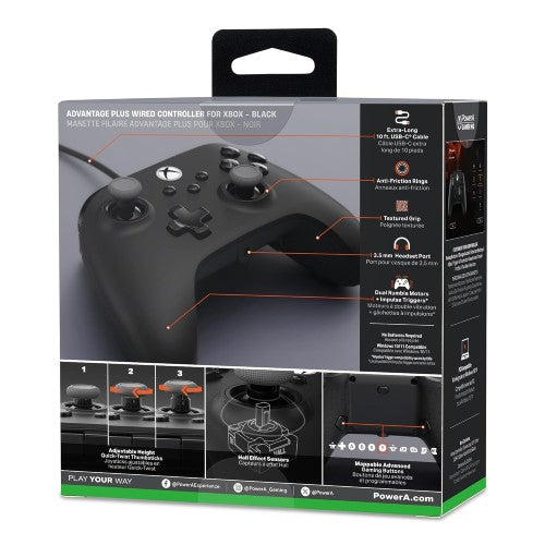 PowerA Advantage Plus Wired Controller for Xbox Series X|S - Black
